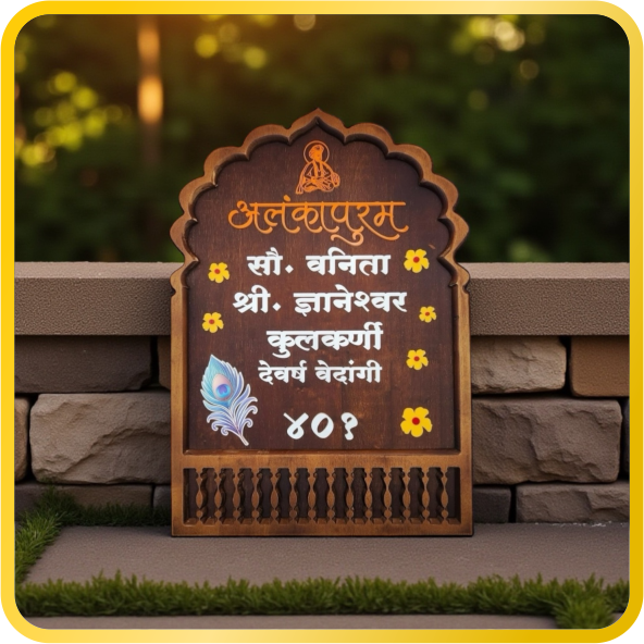 Wooden Nameplate
