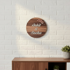 Minimalistic Wooden Finish ACP Nameplate