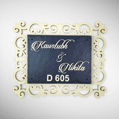 Stone Nameplate | Kaustubh and Nikita