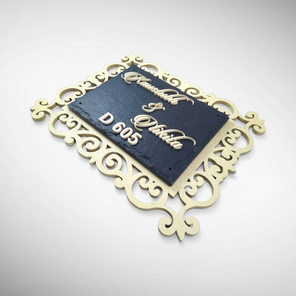 Stone Nameplate | Kaustubh and Nikita
