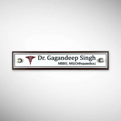 A clean, professional Desk nameplate | Dr. Gagandeep Singh