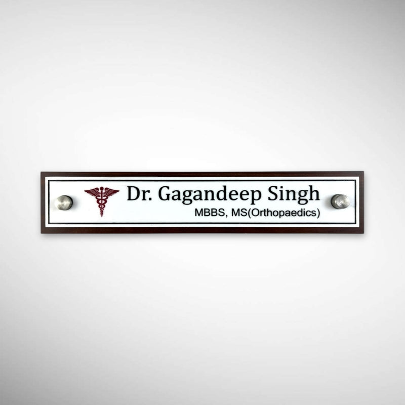 A clean, professional Desk nameplate | Dr. Gagandeep Singh