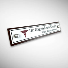 A clean, professional Desk nameplate | Dr. Gagandeep Singh