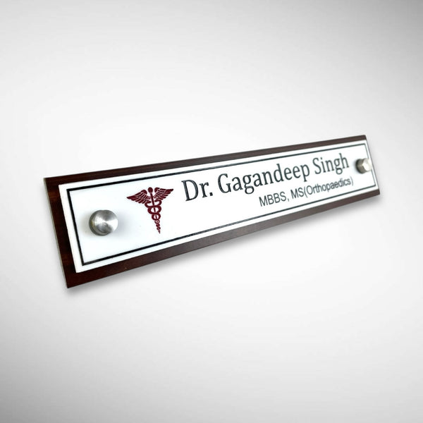A clean, professional Desk nameplate | Dr. Gagandeep Singh