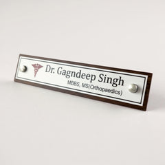 A clean, professional Desk nameplate | Dr. Gagandeep Singh