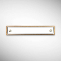A clean, professional Desk nameplate Wooden ACP Base |  Dr. Vasudev Goel