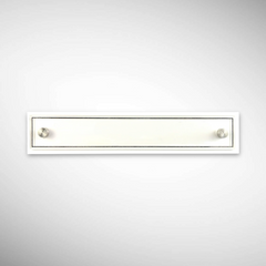 A clean, professional Desk nameplate White Base Acrylic | Dr. Gagandeep Singh