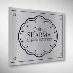 Stainless Steel Etched With Duco Paint Sharma Nameplate