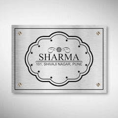 Stainless Steel Etched With Duco Paint Sharma Nameplate