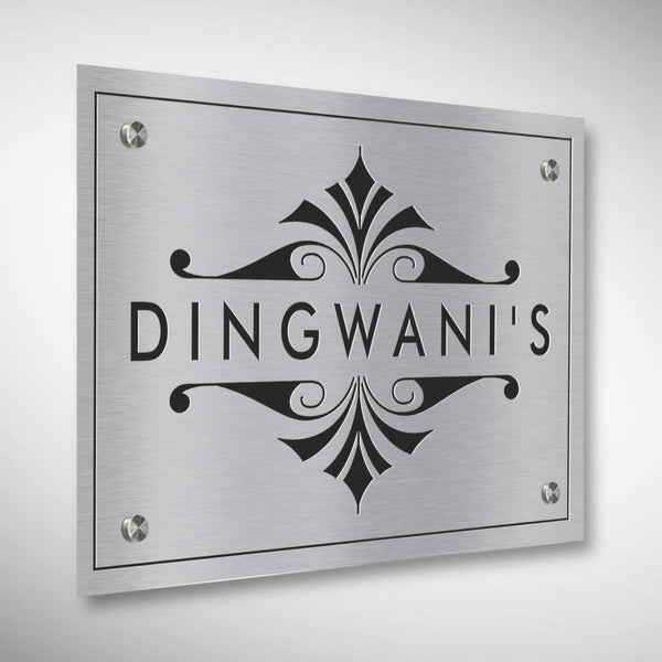 Customized Stainless Steel Letters Etched Nameplate | Dingwanis