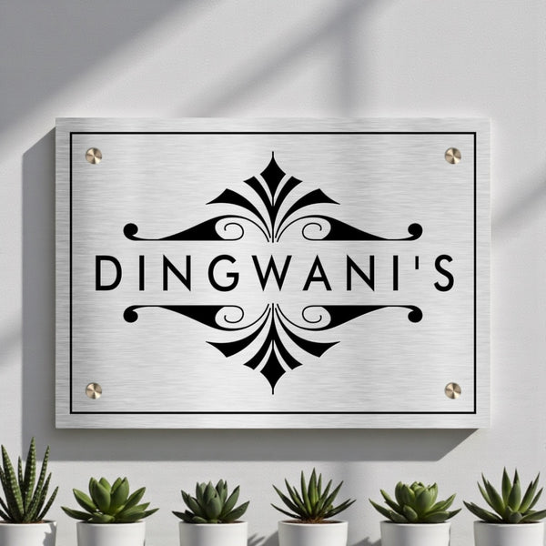 Customized Stainless Steel Letters Etched Nameplate | Dingwanis