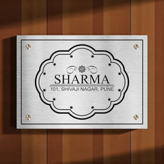 Stainless Steel Etched With Duco Paint Sharma Nameplate