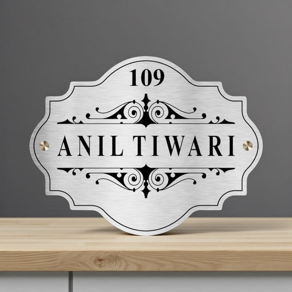 Customized Stainless Steel Letters Etched Nameplate | Anil Tiwari