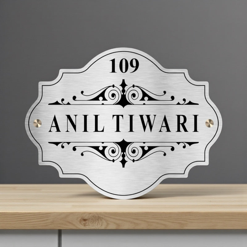Customized Stainless Steel Letters Etched Nameplate | Anil Tiwari