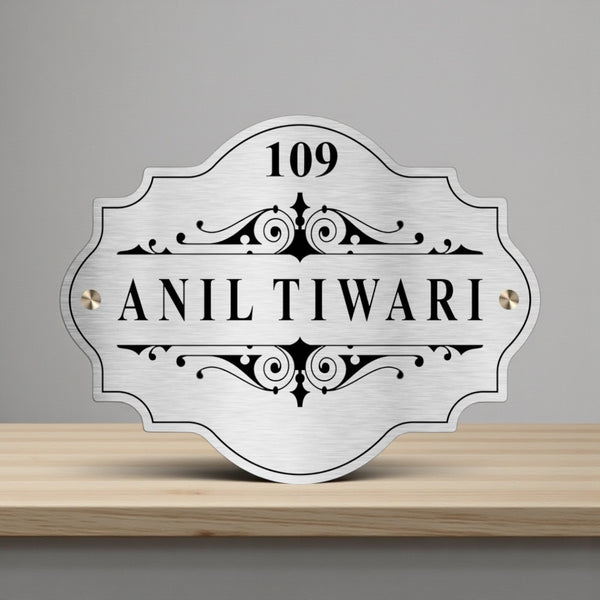 Customized Stainless Steel Letters Etched Nameplate | Anil Tiwari