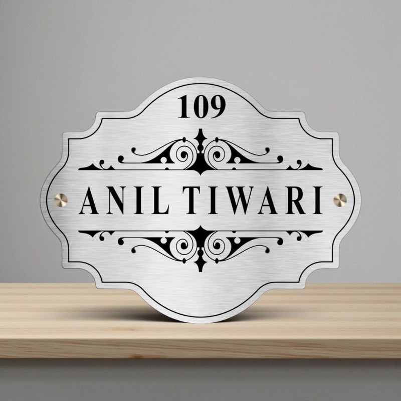 Customized Stainless Steel Letters Etched Nameplate | Anil Tiwari