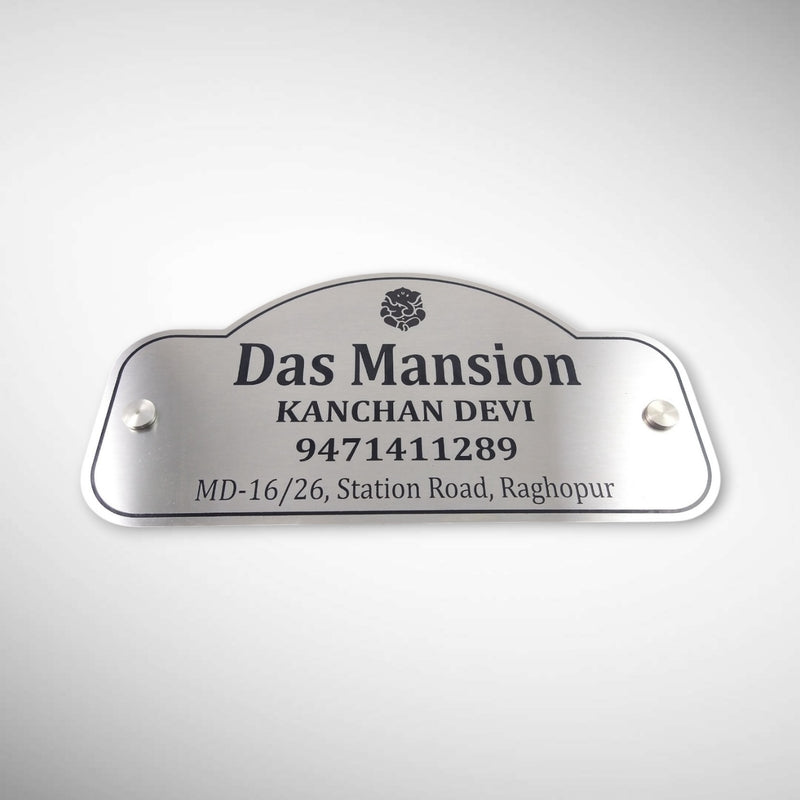 Stainless Steel Engraving Nameplate with Duco Paint | RAJSHEKHAR