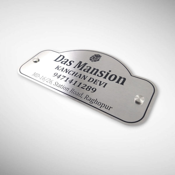Stainless Steel Engraving Nameplate with Duco Paint | RAJSHEKHAR