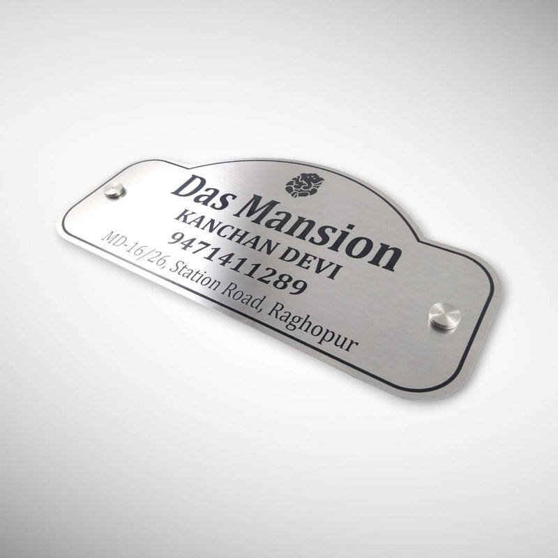 Stainless Steel Engraving Nameplate with Duco Paint | RAJSHEKHAR