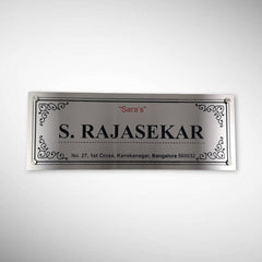 Stainless Steel Engraving Nameplate with Duco Paint | R SHRIDHARAN