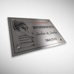Stainless Steel Letters With Duco Paint Nameplate | Shriniwasan