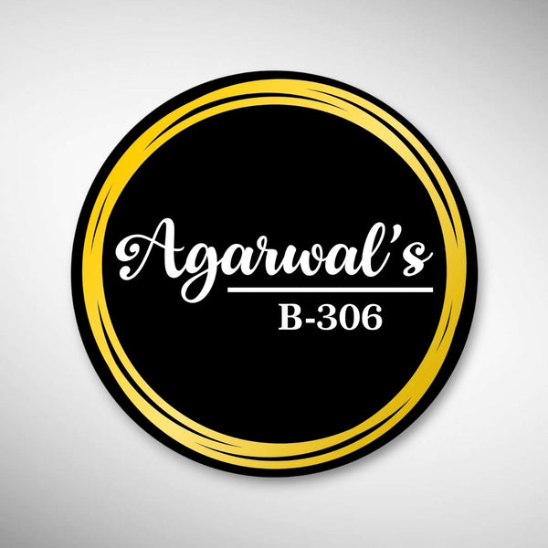 Black Acrylic Nameplate