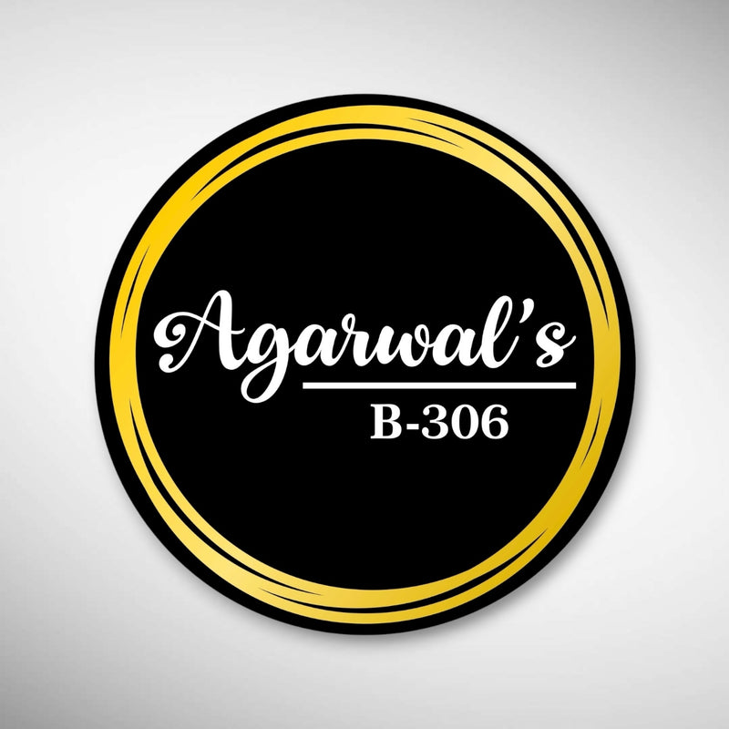 Black Acrylic Nameplate