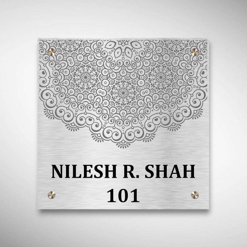 Stainless Steel Engraving Nameplate with Duco Paint | SHAH