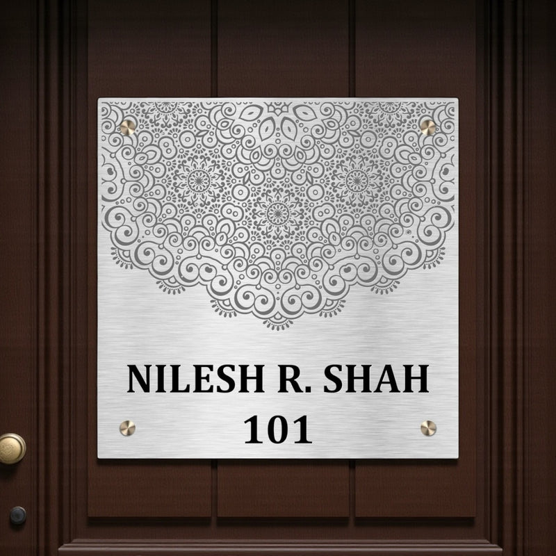 Stainless Steel Engraving Nameplate with Duco Paint | SHAH