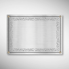 Stainless Steel Etched Nameplate With Duco Paint | Al Burhan