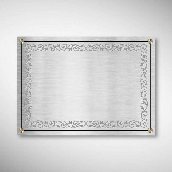 Stainless Steel Etched Nameplate With Duco Paint | Al Burhan