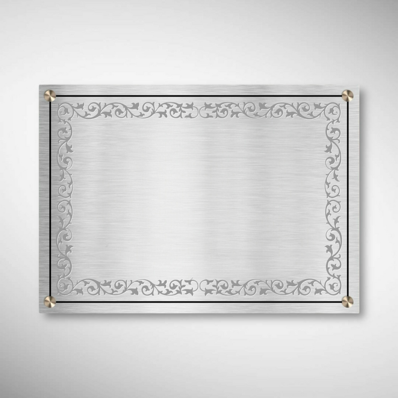 Stainless Steel Etched Nameplate With Duco Paint | Al Burhan