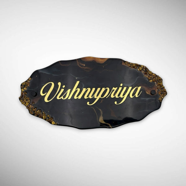 Dark colored Acrylic Resin Nameplate | VISHNUPRIYA