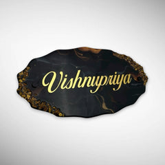 Dark colored Acrylic Resin Nameplate | VISHNUPRIYA