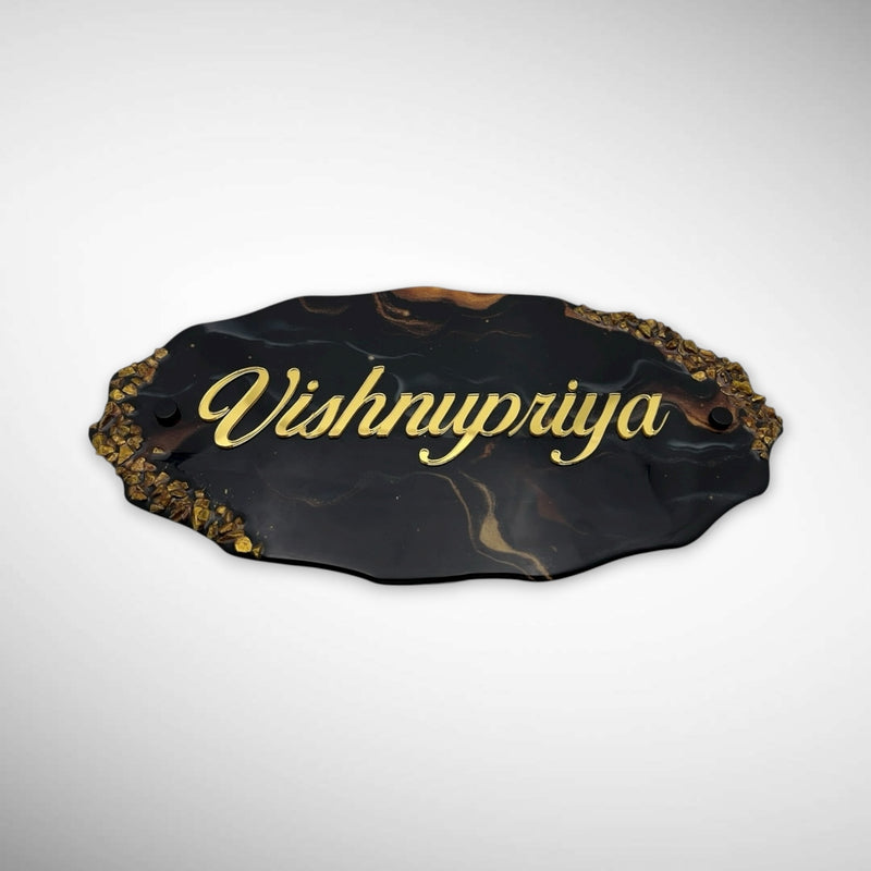 Dark colored Acrylic Resin Nameplate | VISHNUPRIYA