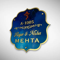 Blue Shaded Acrylic Resin Nameplate | MEHTA