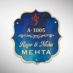 Blue Shaded Acrylic Resin Nameplate | MEHTA