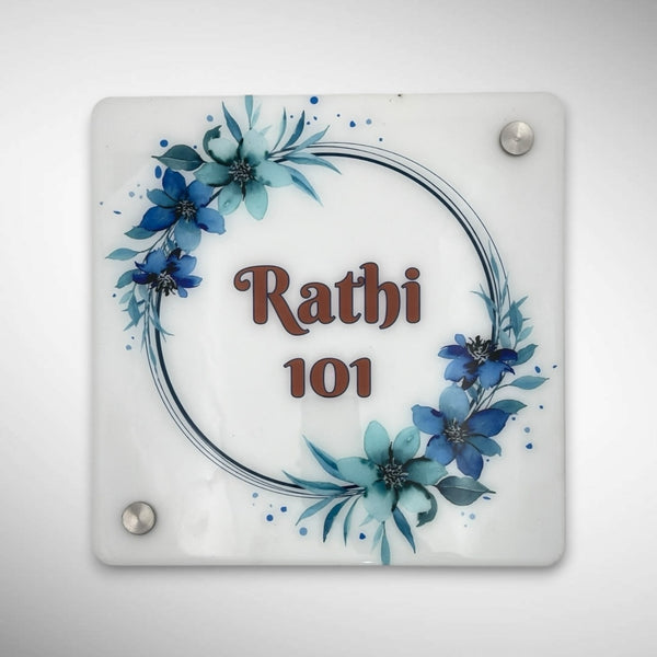 White colored Acrylic Resin Nameplate | RATHI