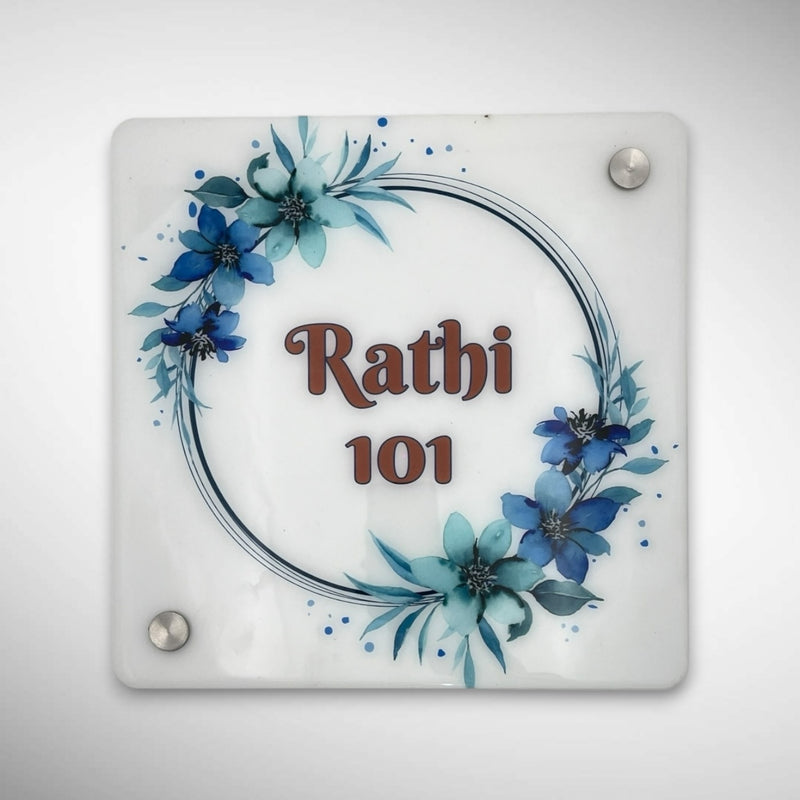 White colored Acrylic Resin Nameplate | RATHI