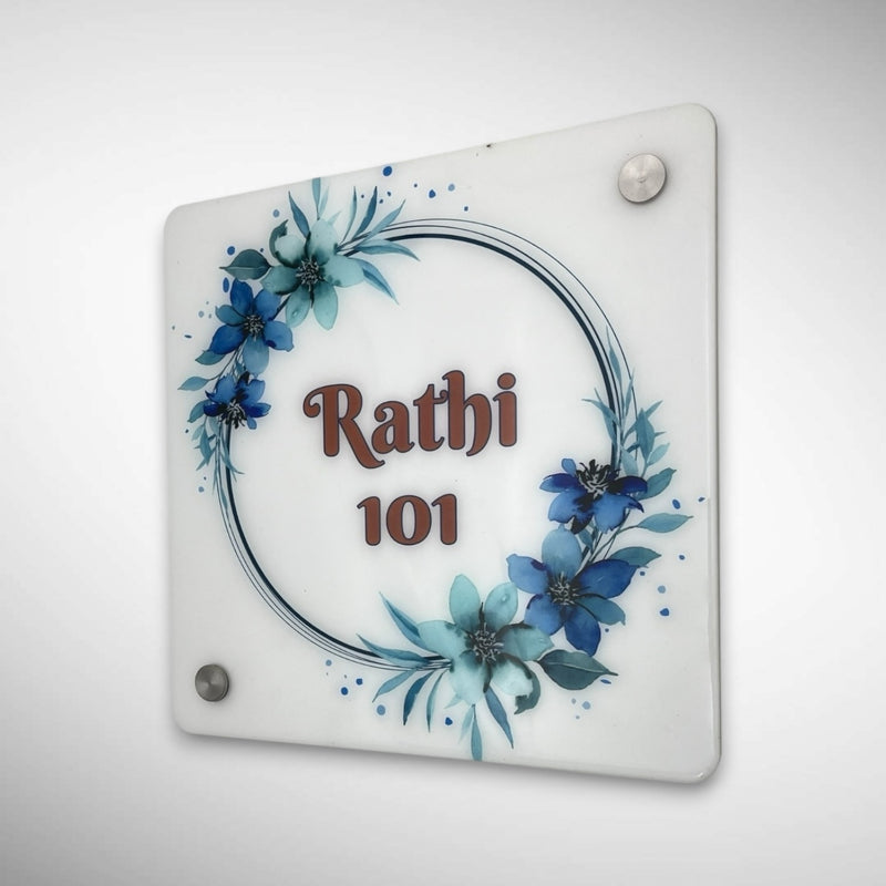 White colored Acrylic Resin Nameplate | RATHI