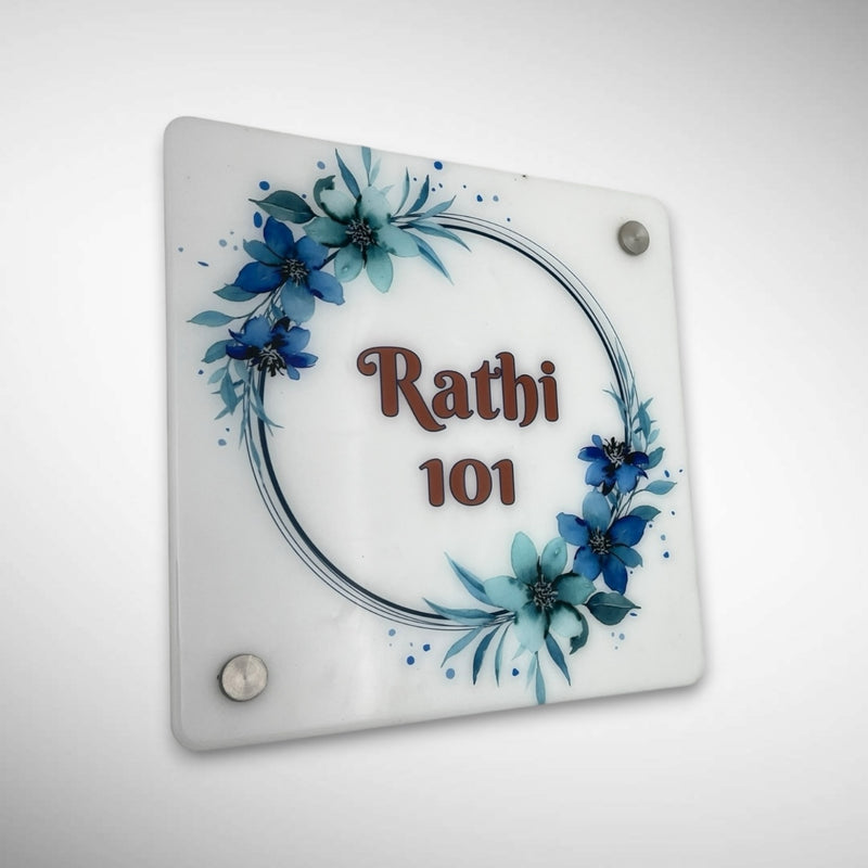 White colored Acrylic Resin Nameplate | RATHI