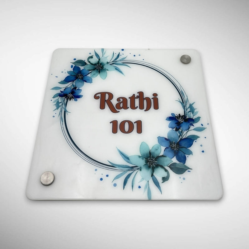 White colored Acrylic Resin Nameplate | RATHI