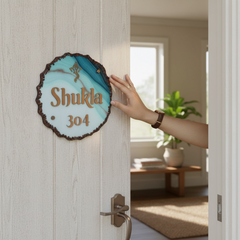 Light dark Shade Acrylic Resin Nameplate | Shukla