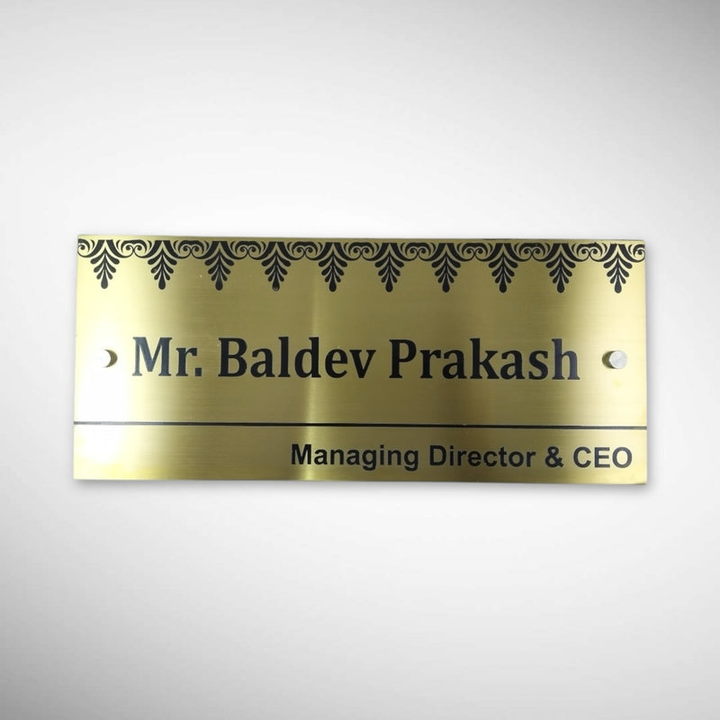 Durable Brass SS Nameplate Engraving