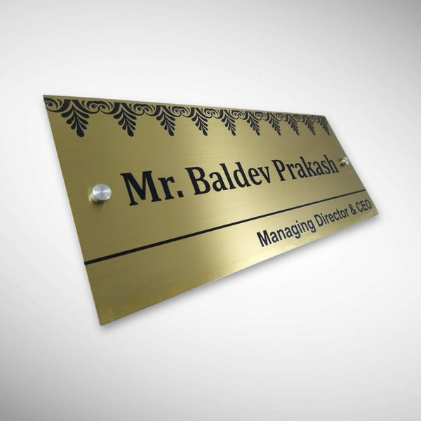 Durable Brass SS Nameplate Engraving