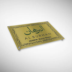 Durable Brass SS Nameplate Engraving Duco Color