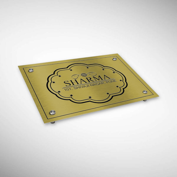 Durable Brass SS Nameplate | SHARMA