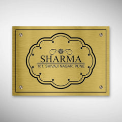 Durable Brass SS Nameplate | SHARMA