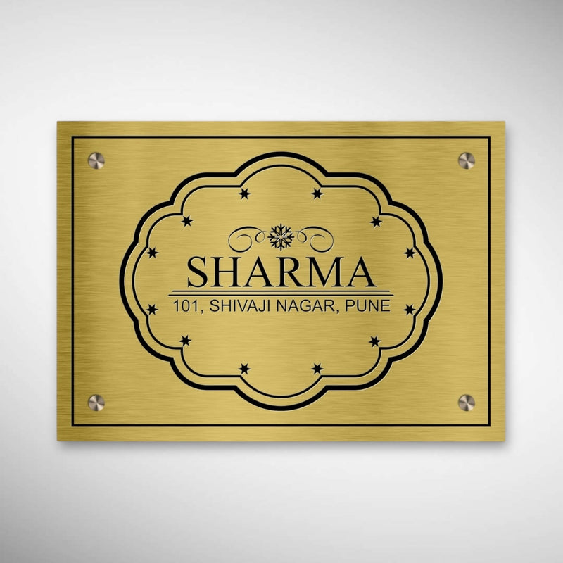 Durable Brass SS Nameplate | SHARMA
