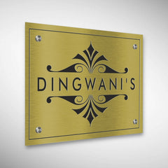 Durable Brass SS Nameplate | DINGWANI'S
